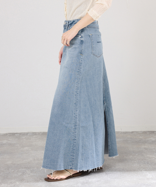 IENA（イエナ）の「YANUK/ヤヌーク Flare Long Skirt スカート（デニムスカート・レディース・ブルー・SMALL/MEDIUM/LARGE）」の7枚目の写真