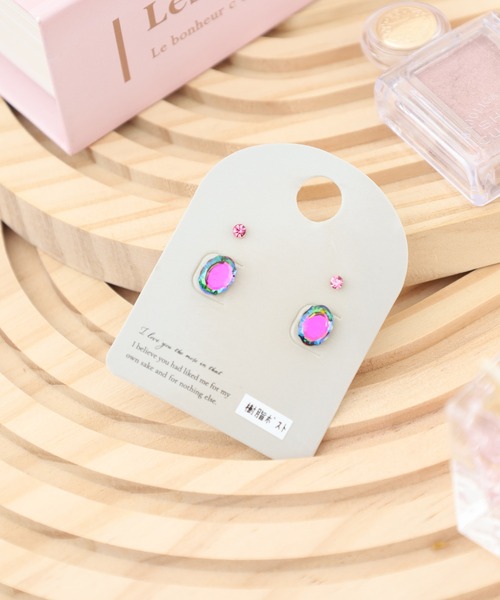 JOSSDROPS(ジョズドロップス)の「JOSSDROPS 4点セット 金属アレルギー対応 樹脂ポスト 日本製 キラキラ オーロラ ピアス 男女兼用(ピアス(両耳用)・レディース・ブルー/その他4/その他12/その他6/その他2/その他5/イエロー/パープル/ラベンダー/その他11/その他10/レインボー/レッド/その他8/ピンク/その他9/ストーン/その他1・FREE)」の16枚目の写真