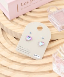 JOSSDROPS 4点セット 金属アレルギー対応 樹脂ポスト 日本製 キラキラ オーロラ ピアス 男女兼用