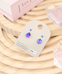 JOSSDROPS（ジョズドロップス）の「JOSSDROPS 4点セット 金属アレルギー対応 樹脂ポスト 日本製 キラキラ オーロラ ピアス 男女兼用（ピアス（両耳用））」