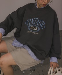 210nouve（トゥージュヌーブ）の「VINTAGE ロゴ オーバーサイズ 刺繍 スウェット トレーナー（スウェット）」