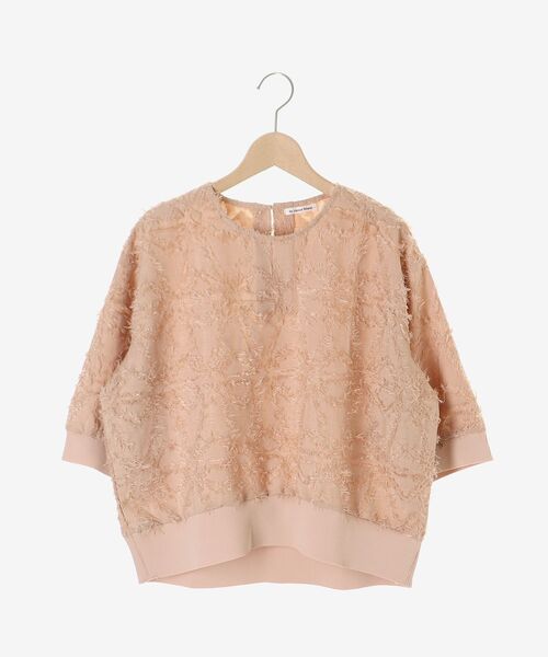 le.coeur blanc（ルクールブラン）の「《WEB限定》ジャガードクルーネックブラウス（シャツ/ブラウス・レディース・ライトピンク/ブラック/アイボリー・38）」の9枚目の写真