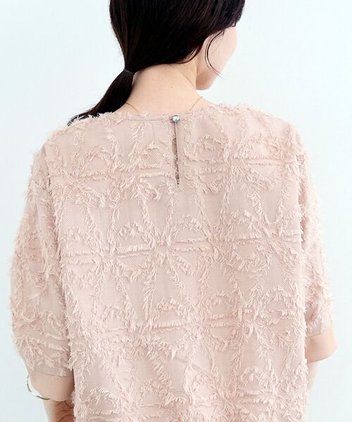 le.coeur blanc（ルクールブラン）の「《WEB限定》ジャガードクルーネックブラウス（シャツ/ブラウス・レディース・ライトピンク/ブラック/アイボリー・38）」の15枚目の写真