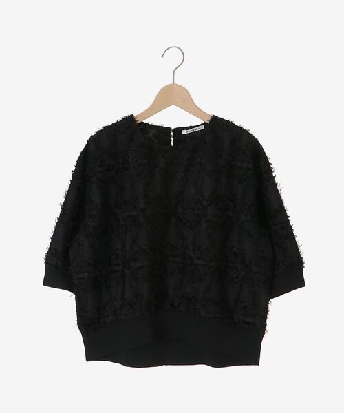 le.coeur blanc（ルクールブラン）の「《WEB限定アイテム》ジャガードクルーネックブラウス（シャツ/ブラウス・レディース・ライトピンク/ブラック/アイボリー・38）」の10枚目の写真