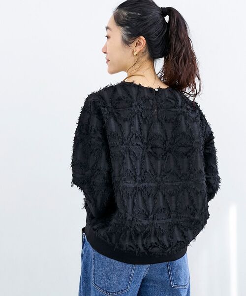 le.coeur blanc（ルクールブラン）の「《WEB限定アイテム》ジャガードクルーネックブラウス（シャツ/ブラウス・レディース・ライトピンク/ブラック/アイボリー・38）」の17枚目の写真