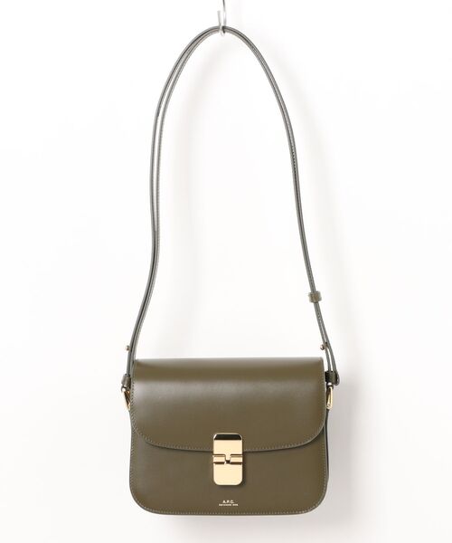 A.P.C.(アーペーセー)の「SAC GRACE SMALL(ショルダーバッグ・レディース・カーキ/チャコールグレー・ONESIZE)」の7枚目の写真