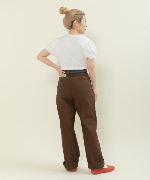 CHILD WOMAN(チャイルドウーマン)の「連シルフライス パフスリーブTシャツ(Tシャツ/カットソー・レディース・ホワイト/レッド/ブラック系その他/ブラック/レッド系その他・FREE)」の18枚目の写真