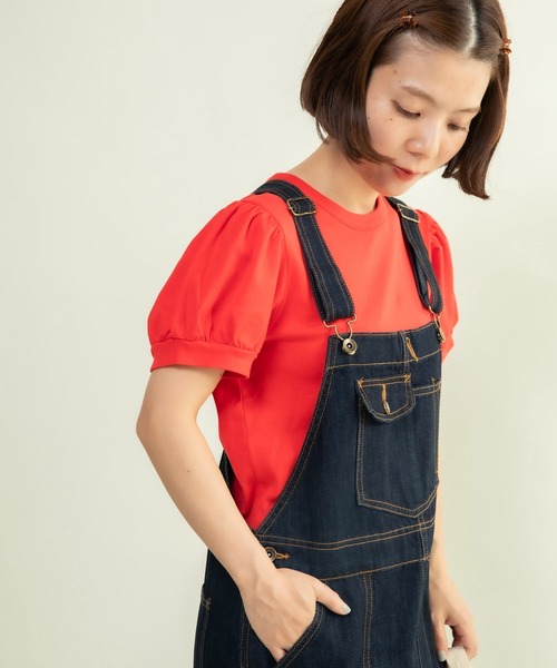 CHILD WOMAN(チャイルドウーマン)の「連シルフライス パフスリーブTシャツ(Tシャツ/カットソー・レディース・ホワイト/レッド/ブラック系その他/ブラック/レッド系その他・FREE)」の22枚目の写真