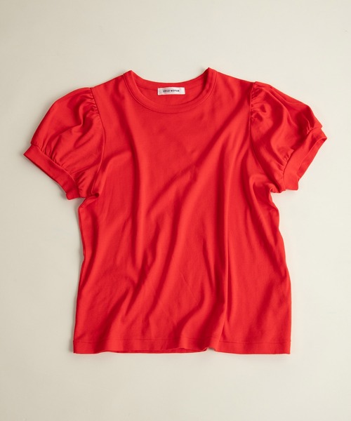 CHILD WOMAN(チャイルドウーマン)の「連シルフライス パフスリーブTシャツ(Tシャツ/カットソー・レディース・ホワイト/レッド/ブラック系その他/ブラック/レッド系その他・FREE)」の19枚目の写真