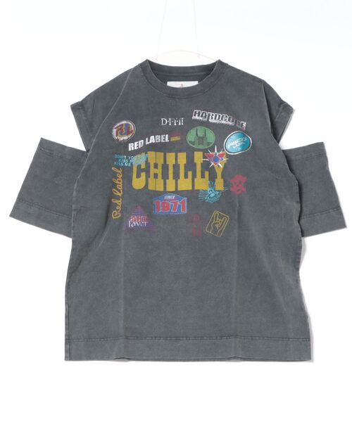 PATCHWORKユーズド加工SLIT Tシャツ（Tシャツ