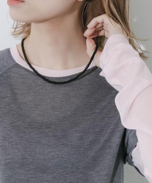 SMELLY（スメリー）の「ステンレスブラックビーズネックレス（ネックレス・レディース・ブラック・-）」の7枚目の写真
