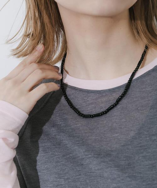 SMELLY（スメリー）の「ステンレスブラックビーズネックレス（ネックレス・レディース・ブラック・-）」の8枚目の写真