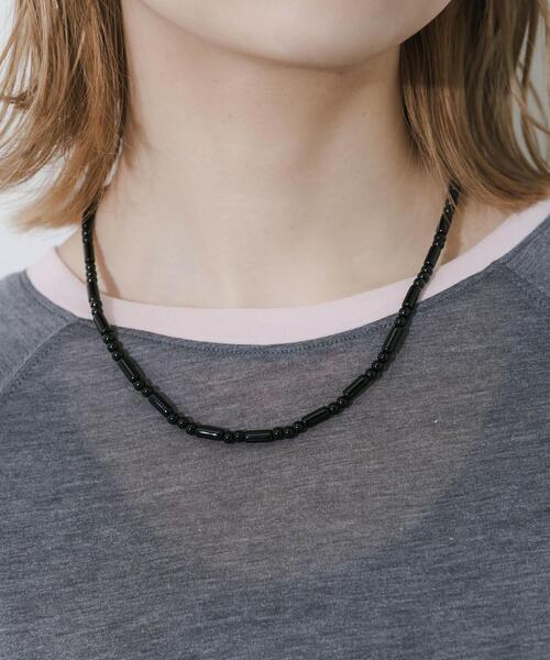 SMELLY（スメリー）の「ステンレスブラックビーズネックレス（ネックレス・レディース・ブラック・-）」の9枚目の写真