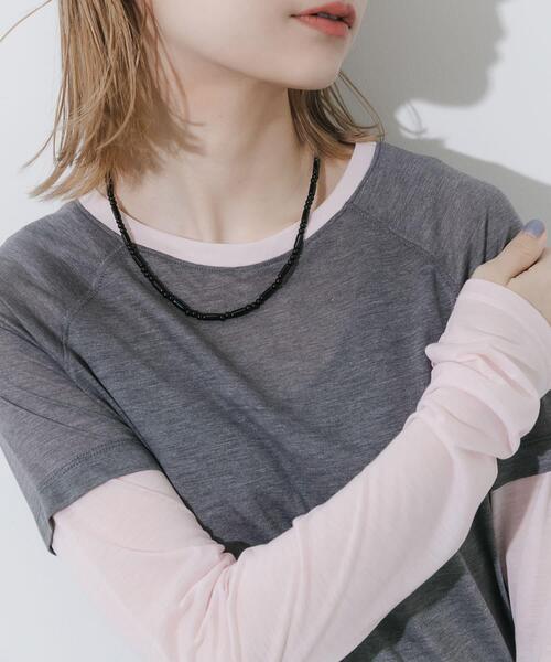 SMELLY（スメリー）の「ステンレスブラックビーズネックレス（ネックレス・レディース・ブラック・-）」の3枚目の写真