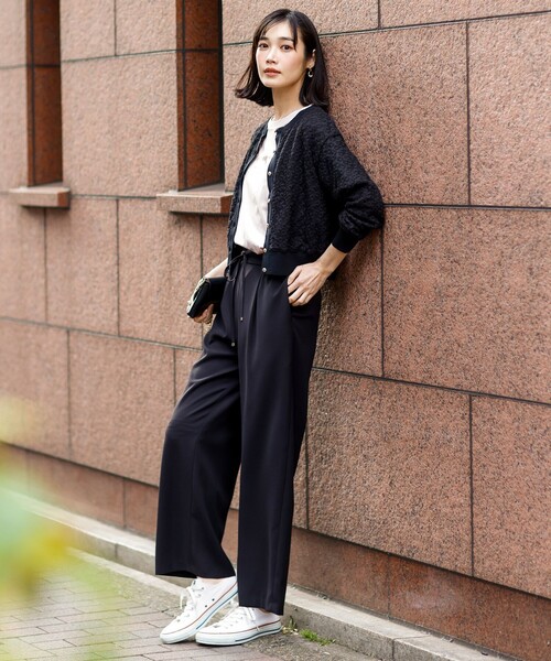 ANY SIS（エニィスィス）の「ベルトセットイージー ワイドパンツ（その他パンツ・レディース・アイボリー系/ブラック系・MEDIUM/SMALL/LARGE）」の6枚目の写真