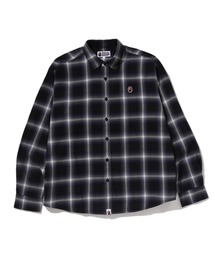 A BATHING APE チェック柄ポロシャツ M A BATHING APE(アベイシングエイプ) 00's Tartan check one point logo