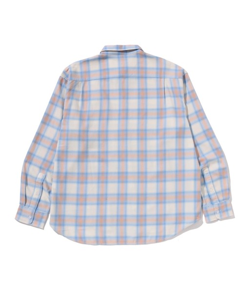 A BATHING APE（アベイシングエイプ）の「ONE POINT OMBRE CHECK LIGHT FLANNEL LS SHIRT（シャツ/ブラウス・メンズ・ブラック/アイボリー・MEDIUM/SMALL/LARGE/XX-LARGE/X-LARGE）」の3枚目の写真