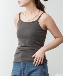 M-4L カップ付き コットンフライス キャミソール 夏服