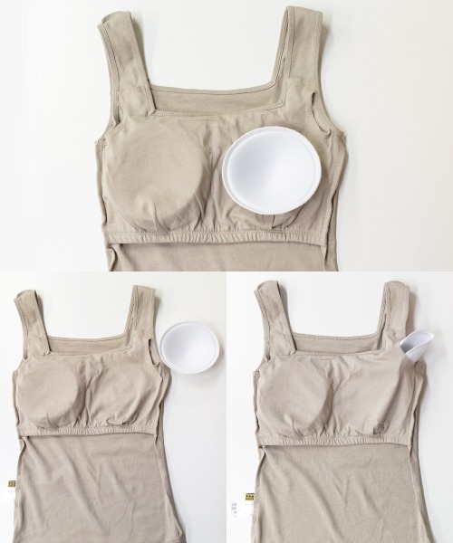 aity（アイティ）の「M-4L カップ付き コットンフライス キャミソール 夏服（キャミソール・レディース・オフホワイト/ネイビー/杢グレー/チャコールグレー/カーキ/グレイッシュベージュ/ブラック・3L/LL/4L/L/M）」の18枚目の写真