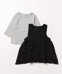 HAKKA KIDS | チェックジャカードチュニックTシャツセット(Tシャツ/カットソー)