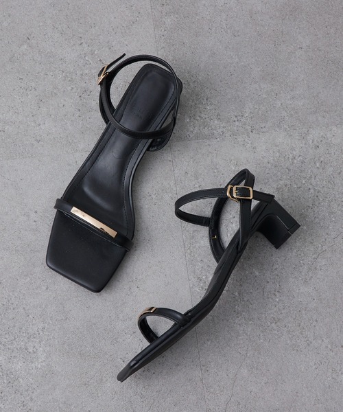 Lui's（ルイス）の「アンクルストラップサンダル（サンダル・レディース・ブラック・L/M）」の2枚目の写真