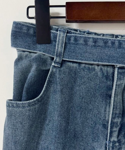 ONEP STAR（ワンピスター）の「ワイドカーゴデニムパンツ（デニムパンツ・レディース・ブルー/ブラック・X-LARGE/LARGE/MEDIUM/SMALL）」の12枚目の写真