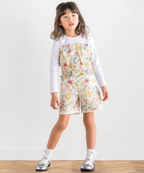 BeBe(ベベ)の「【お揃い】リップルマルシェフラワーショートパンツ(その他パンツ・キッズ・イエロー系その他・150cm/140cm/130cm/120cm)」の4枚目の写真