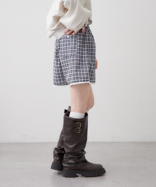 w closet（ダブルクローゼット）の「パジャマショートパンツ（その他パンツ・レディース・ネイビー/レッド・FREE）」の6枚目の写真