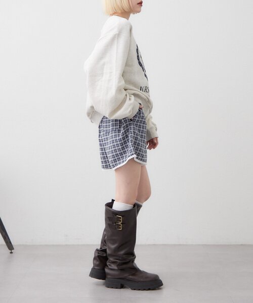 w closet（ダブルクローゼット）の「パジャマショートパンツ（その他パンツ・レディース・ネイビー/レッド・FREE）」の13枚目の写真