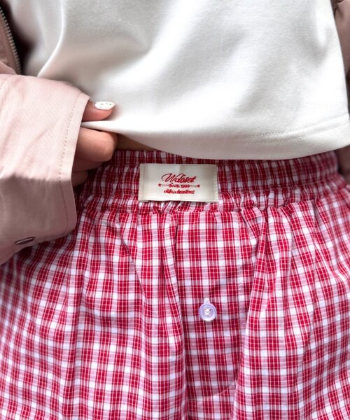 w closet（ダブルクローゼット）の「パジャマショートパンツ（その他パンツ・レディース・ネイビー/レッド・FREE）」の17枚目の写真