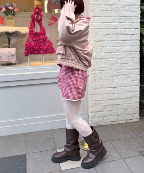 w closet（ダブルクローゼット）の「パジャマショートパンツ（その他パンツ・レディース・ネイビー/レッド・FREE）」の21枚目の写真