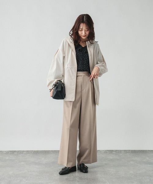 GLOBAL WORK(グローバルワーク)の「エアかる撥水マウンテンパーカー/601298(パーカー・レディース・グレイッシュベージュ/ベージュ/ブラウン・LARGE/MEDIUM)」の14枚目の写真