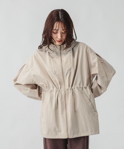 GLOBAL WORK(グローバルワーク)の「エアかる撥水マウンテンパーカー/601298(パーカー・レディース・グレイッシュベージュ/ベージュ/ブラウン・LARGE/MEDIUM)」の12枚目の写真