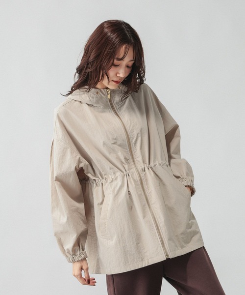 GLOBAL WORK(グローバルワーク)の「エアかる撥水マウンテンパーカー/601298(パーカー・レディース・グレイッシュベージュ/ベージュ/ブラウン・LARGE/MEDIUM)」の13枚目の写真