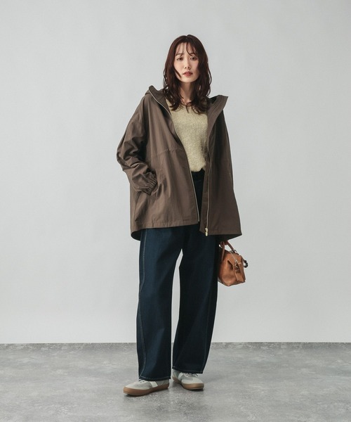 GLOBAL WORK(グローバルワーク)の「エアかる撥水マウンテンパーカー/601298(パーカー・レディース・グレイッシュベージュ/ベージュ/ブラウン・LARGE/MEDIUM)」の4枚目の写真