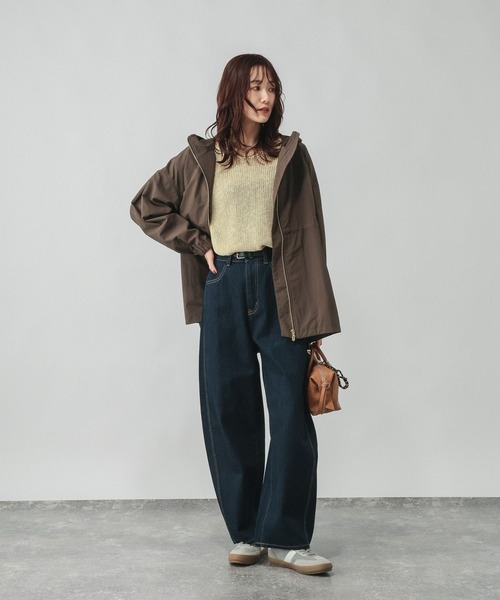 GLOBAL WORK(グローバルワーク)の「エアかる撥水マウンテンパーカー/601298(パーカー・レディース・グレイッシュベージュ/ベージュ/ブラウン・LARGE/MEDIUM)」の5枚目の写真