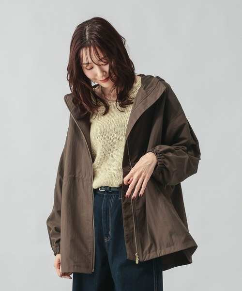 GLOBAL WORK(グローバルワーク)の「エアかる撥水マウンテンパーカー/601298(パーカー・レディース・グレイッシュベージュ/ベージュ/ブラウン・LARGE/MEDIUM)」の7枚目の写真