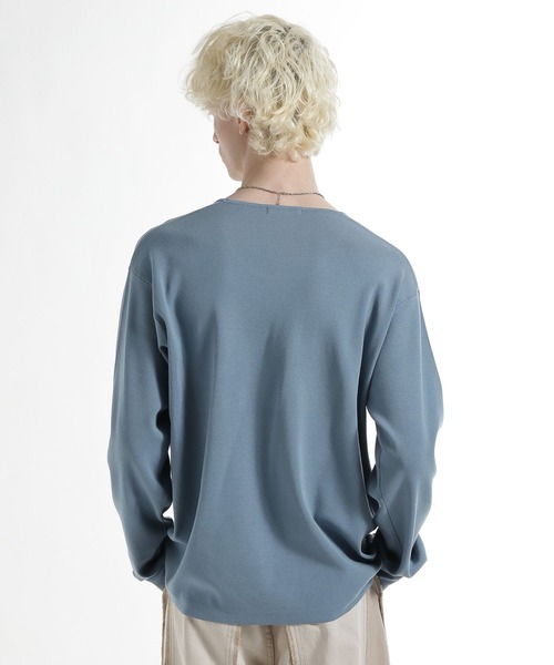 HARE（ハレ）の「ユルネックニットプルオーバー(HARE)（Tシャツ/カットソー・メンズ・ブラック/グレー/ブルー・FREE）」の5枚目の写真