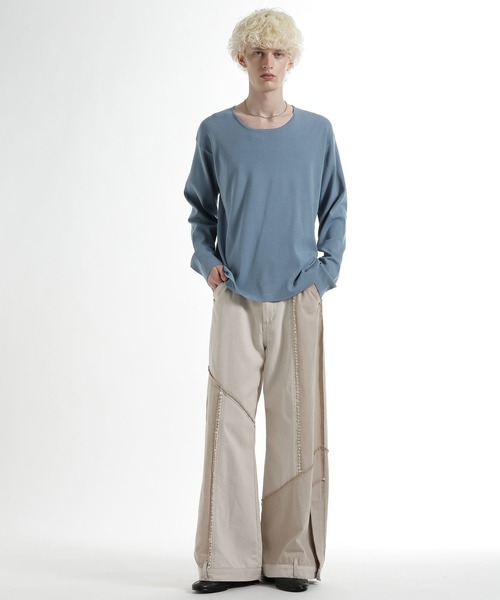 HARE（ハレ）の「ユルネックニットプルオーバー(HARE)（Tシャツ/カットソー・メンズ・ブラック/グレー/ブルー・FREE）」の10枚目の写真