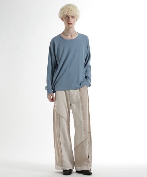 HARE（ハレ）の「ユルネックニットプルオーバー(HARE)（Tシャツ/カットソー・メンズ・ブラック/グレー/ブルー・FREE）」の11枚目の写真