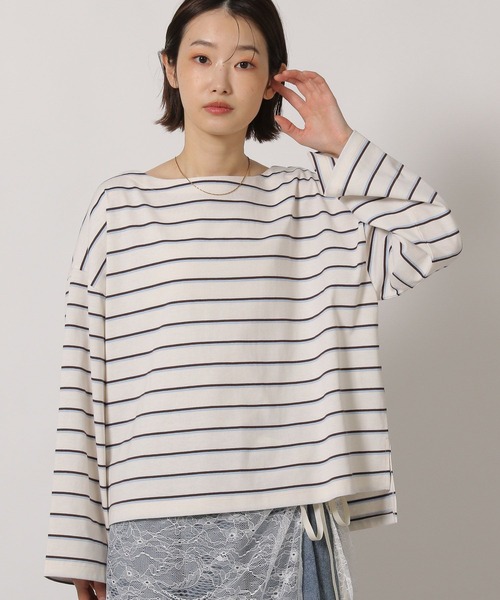 LAKOLE(ラコレ)の「アソートボーダー長袖 / 664807(Tシャツ/カットソー・レディース・グレー/ピンク/オフホワイト・FREE)」の19枚目の写真