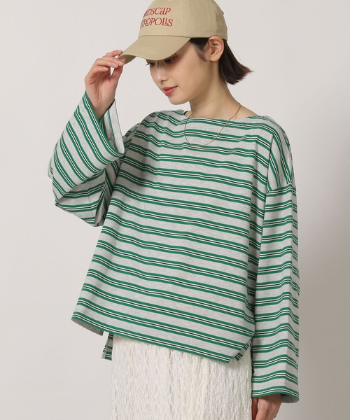 LAKOLE(ラコレ)の「アソートボーダー長袖 / 664807(Tシャツ/カットソー・レディース・グレー/ピンク/オフホワイト・FREE)」の21枚目の写真