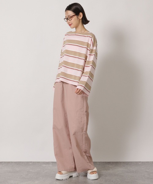 LAKOLE(ラコレ)の「アソートボーダー長袖 / 664807(Tシャツ/カットソー・レディース・グレー/ピンク/オフホワイト・FREE)」の6枚目の写真