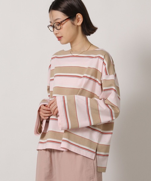 LAKOLE(ラコレ)の「アソートボーダー長袖 / 664807(Tシャツ/カットソー・レディース・グレー/ピンク/オフホワイト・FREE)」の7枚目の写真