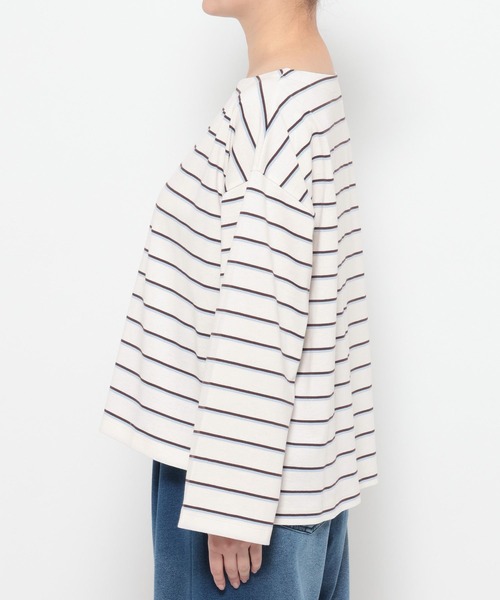 LAKOLE(ラコレ)の「アソートボーダー長袖 / 664807(Tシャツ/カットソー・レディース・グレー/ピンク/オフホワイト・FREE)」の10枚目の写真