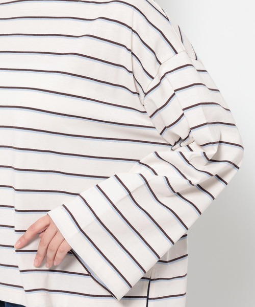 LAKOLE(ラコレ)の「アソートボーダー長袖 / 664807(Tシャツ/カットソー・レディース・グレー/ピンク/オフホワイト・FREE)」の13枚目の写真