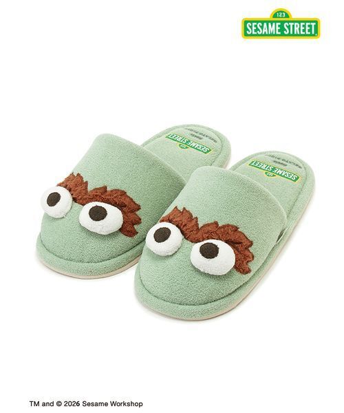 gelato pique(ジェラートピケ)の「【SESAME STREET】【HOMME】ルームシューズ(ルームシューズ/スリッパ・メンズ・グリーン/ブルー・F)」の1枚目の写真