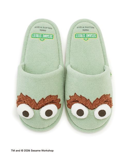 gelato pique(ジェラートピケ)の「【SESAME STREET】【HOMME】ルームシューズ(ルームシューズ/スリッパ・メンズ・グリーン/ブルー・F)」の9枚目の写真