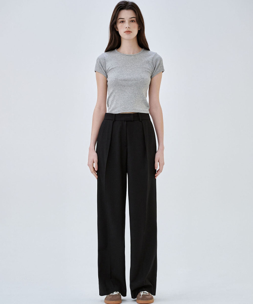 MALOUPE(マロップ)の「2172 ワンタックワイドパンツ (ブラック)(スラックス・レディース・その他・26/28/30)」の5枚目の写真