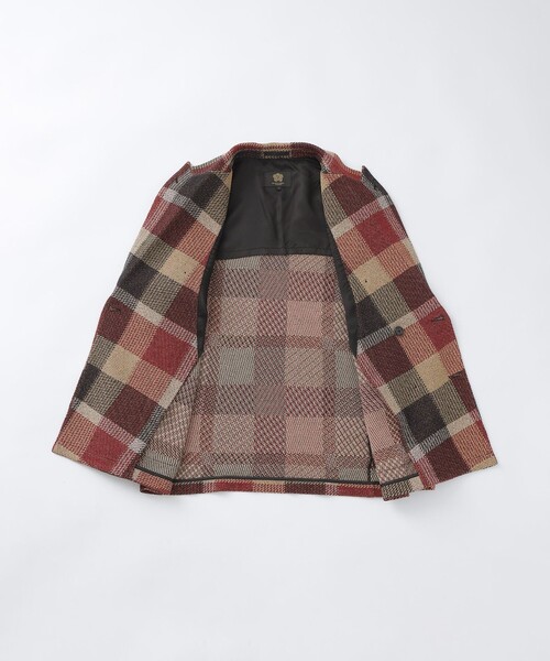BLACK LABEL CRESTBRIDGE（ブラックレーベル・クレストブリッジ）の「【10th ANNIVERSARY】ツィーディークレストブリッジチェックニットジャケット（テーラードジャケット・メンズ・レッド系その他2・L/M）」の5枚目の写真